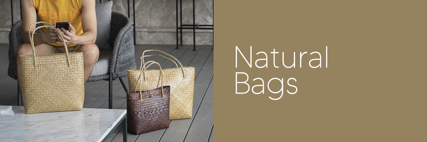 Handmade natural fiber bags